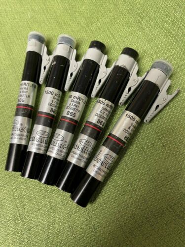 Dosimeter Corp Model 865 0-1500mR X-ray and Gamma pocket dosimeter-lot of 5