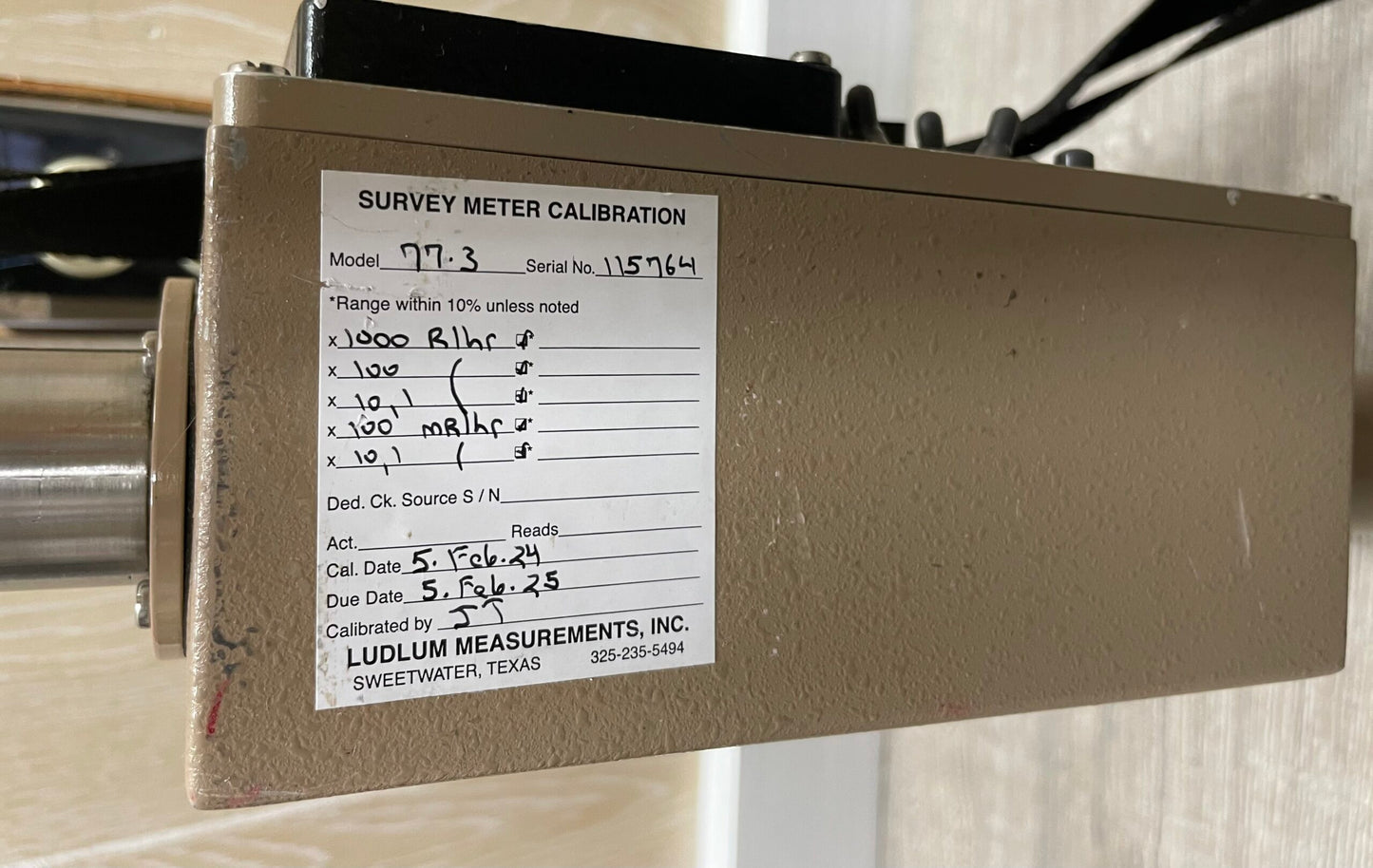 Ludlum Model 77-3 Stretch Scope, All calibrated until 02/2025