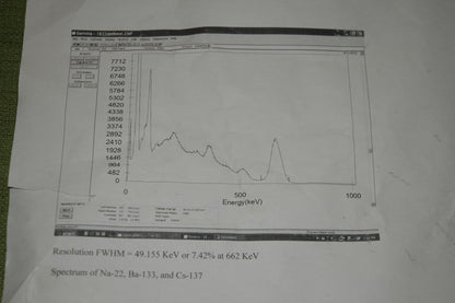Bicron 3M.5/3 3"X0.5" NaI Scintillation Detector