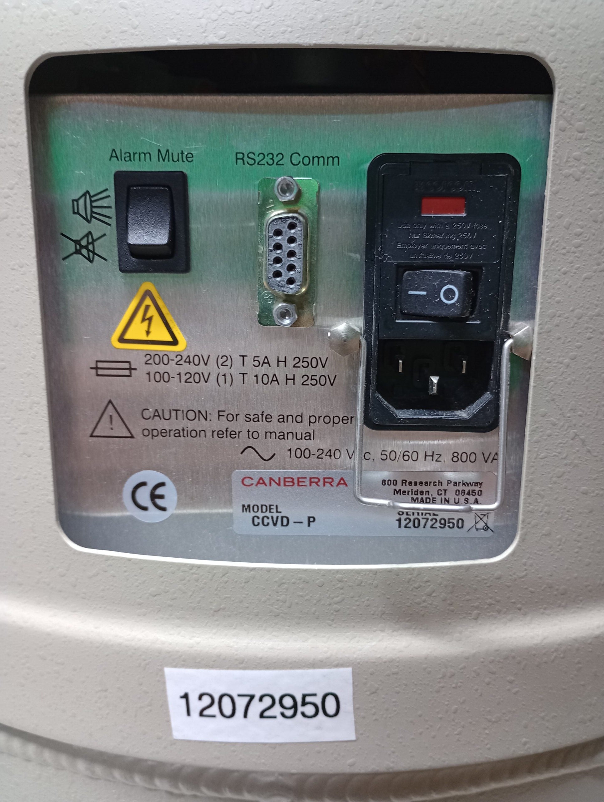Canberra Cryo-Cycle Hybrid Cryostat, Model CCVD-P | Canberra