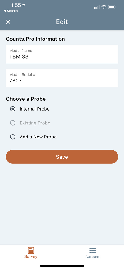 Counts.Pro Meter Edit Screen