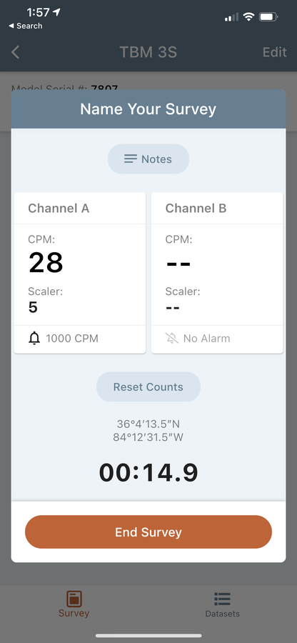 Counts.Pro survey in progress