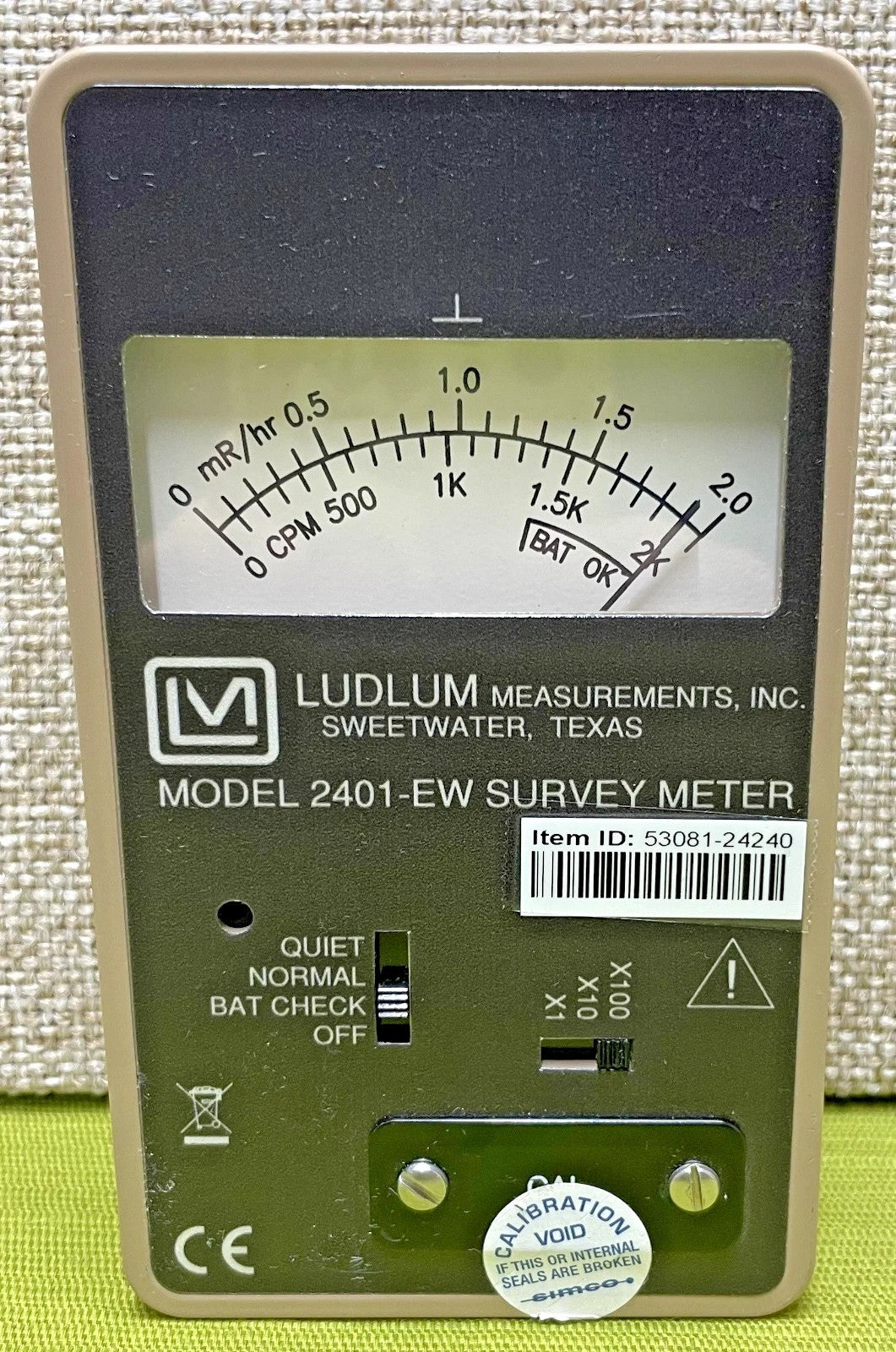 Ludlum Measurements Model 2401-EW Survey Meter
