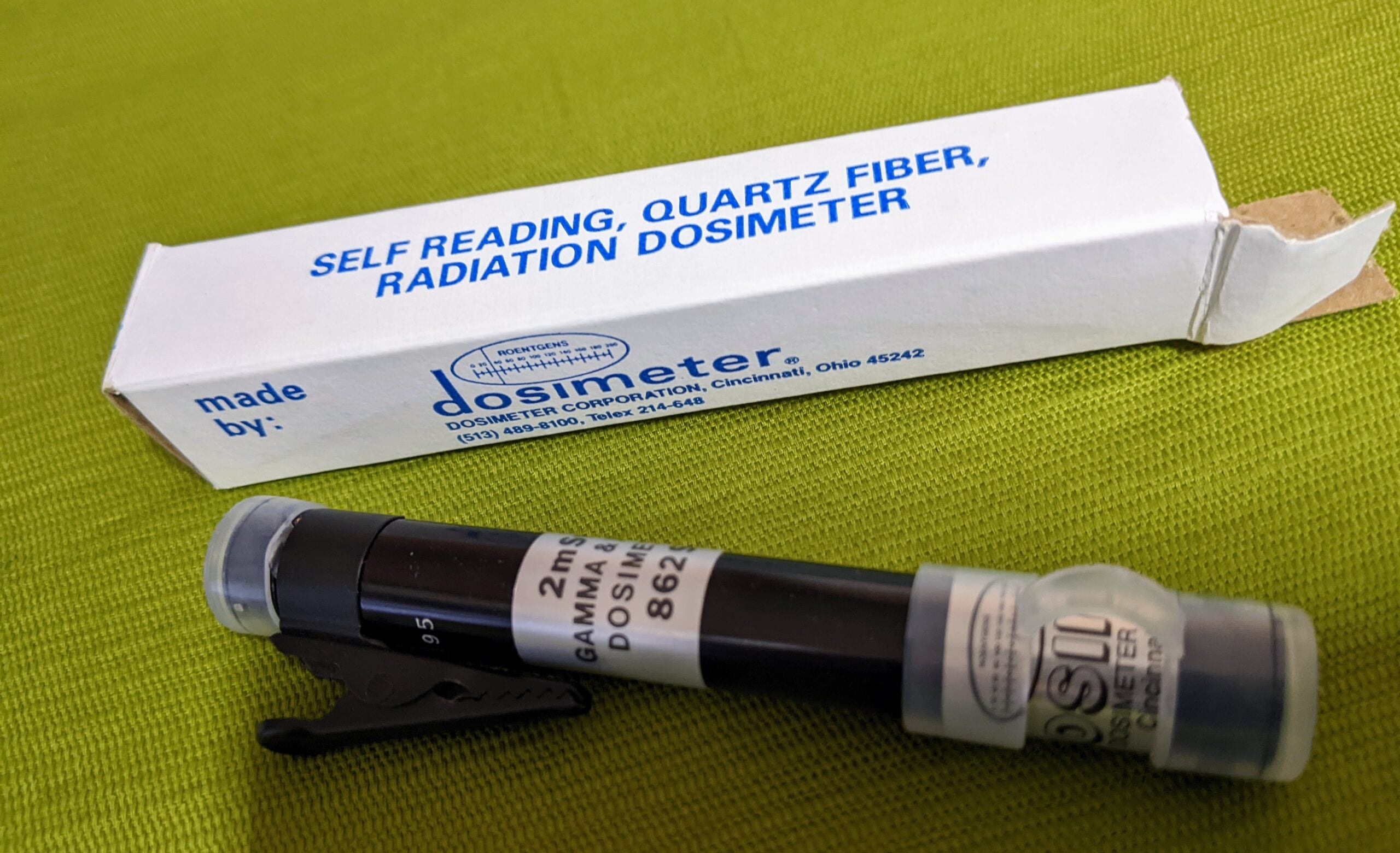 Dosimeter Corp. Pencil Dosimeter, Model 862Sv