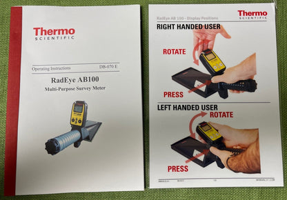 RadEye AB100 Alpha-Beta Contamination Monitor in hard case